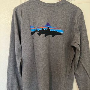 Mens Long sleeved Fitz Roy Trout Resposibili-Tee